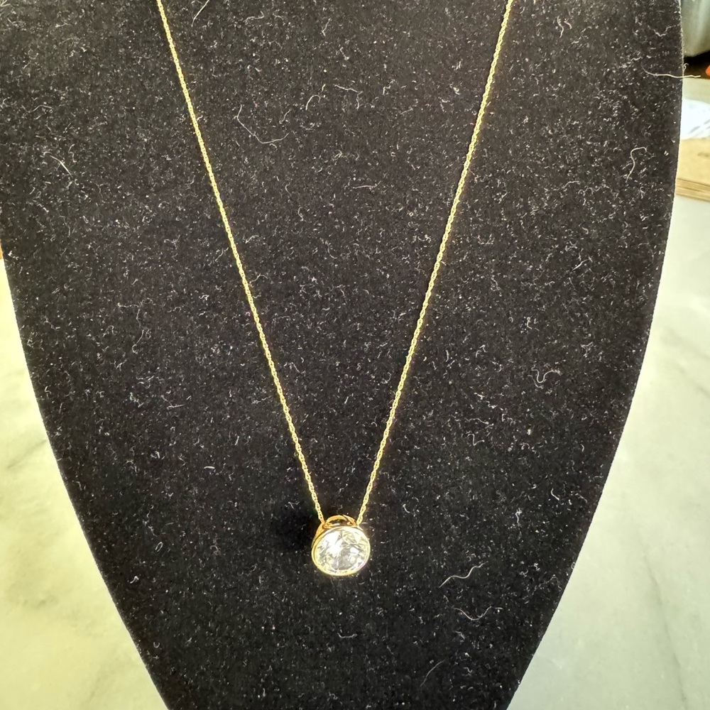 10 k gold and CZ 18 inch necklace